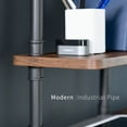 thumbnail image 4 of VIVO Clamp-on 16 inch 2-Tier Decorative Industrial Pipe Shelves, Vintage Brown, 4 of 8