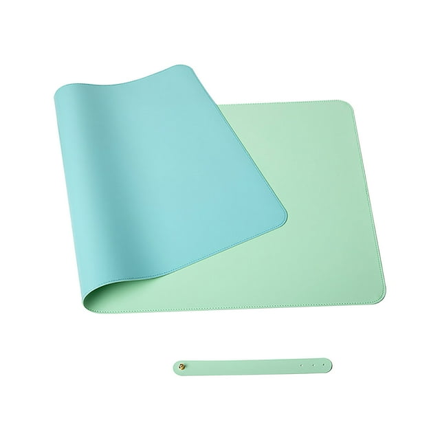 Rbaofujie Computer Mouse Pad Pure Color Leather Mouse Pad Large Desk Pad Home Office Laptop Leather Mouse Pad Writing Pad Double-sided Funny Mouse Pad