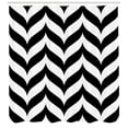 thumbnail image 3 of Ambesonne Modern Shower Curtain, Chevron Retro, 69"Wx84"L, Black White, 3 of 3