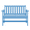 Light Blue, variant on SERWALL Outdoor Bench for 2-Person, Weather-Resistant HDPE with Aluminum Reinforcement, Supports 660 lbs, Comfortable Seating for Patio, Garden, and Porch, Black