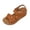 Brown, variant on Yyuenw Women Closed Toe Hollow Wedge Sandals Adjustable Ankle Strap Summer Casual Walking Shoes