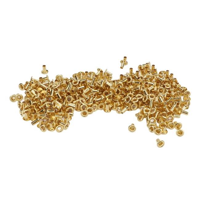 Through Hole Rivets,500 Pcs Hollow Rivets Brass Rivets Brass Eyelets Stylish and Modern