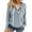 Light Grey, variant on Women Lace Up V Neck Long Sleeve Solid Color Hoodies Top