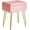 Pink, variant on Multifunctional Storage Vanity Stool with Flip Tabletop, Adjustable Metal Legs & PU Leather - 40x30x48cm Ottoman Footrest for Makeup, Living Room, Entryway, White WBD014W