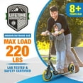 thumbnail image 6 of SereneLife Lightweight and Foldable Kick Scooter - Adjustable Scooter for KID and Teens , Alloy Deck with High Impact Wheels (Aqua on Black), 6 of 8