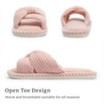 thumbnail image 7 of Slippers for Women Memory Foam House Womens Slipper Slides Home Bedroom Bathroom Spa Open Toe Corduroy Slippers Cozy Comfortable, 7 of 7
