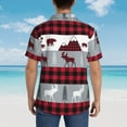 thumbnail image 4 of Fotbe Buffalo Plaid Forest Camisa Hawaiana para Hombre Unisex – Camisa Casual de Verano con Botones de Manga Corta de Algodón y Lino,Medium, 4 of 7