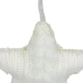 thumbnail image 3 of Northlight Ivory Plastic Cream Cable Knit Star Christmas Plush Ornament, 4", 3 of 4