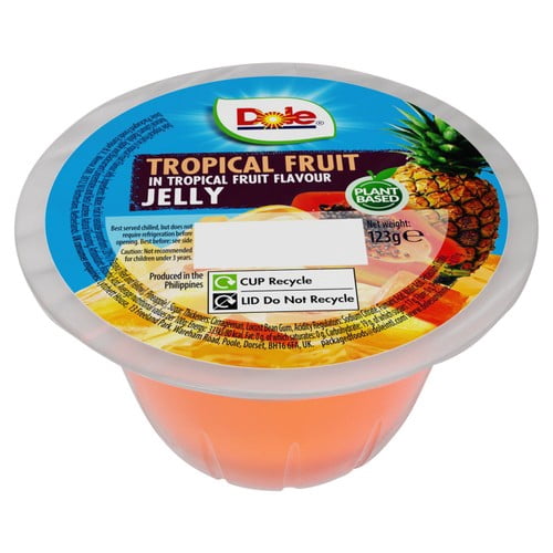 Dole Tropical Fruit in Jelly Pot 123g, British Import (Pack of 3)