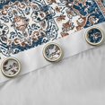 thumbnail image 4 of jejeloiu Vinatge Floral Black Out Curtains,Boho Bohemian Theme Curtains Pack of 2 (42x63 Each),Deepblue Brown Bedroom Curtains For Men Women,Ultra Soft Home Decor, 4 of 6