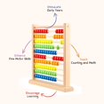 thumbnail image 2 of Wooden Abacus Maths Games with 100 Beads for Kids, 2 of 5