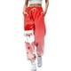 thumbnail image 1 of Gibobby pantalones cargo mujer Mujer Otoño e Invierno Casual moda Navidad divertido impreso cintura elástica pantalones deportivos pantalones casuales (Rojo, XL), 1 of 4