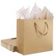 thumbnail image 1 of Bolsas de regalo Plauthus de papel kraft, 12 unidades, color marrón, 32 x 11 x 28 cm, 1 of 8