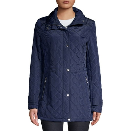 Front-Zip Quilted Jacket