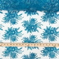 thumbnail image 3 of Celosia Bridal Lace Sequins Beaded Scallop Fabric for Dresses 52’’ BTY (Turquoise), 3 of 3