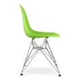 thumbnail image 4 of Aron Living Tower 17" Plastic and Chrome Steel Dining Chairs in Green (Set of 4), 4 of 6