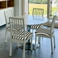 thumbnail image 6 of KLL Black And White Thick Stripes Pattern Seat Covers for Dining Room Chairs,Washable Chair Seat Chair Covers Seat Protector-Six Piece, 6 of 7