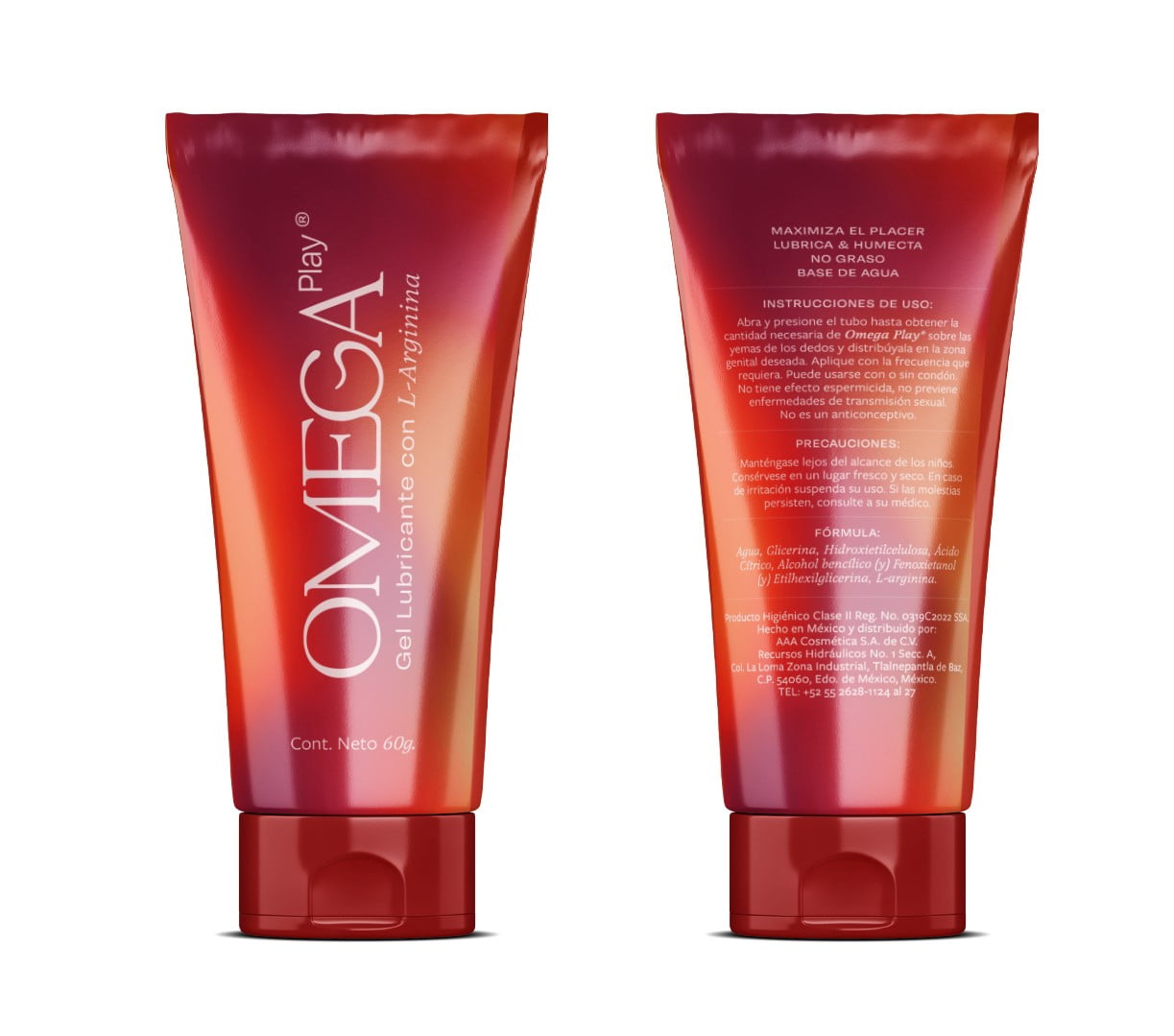 Gel Omega Play Lubricante Femenino Base Agua 60 Gr Omega Play