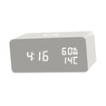 thumbnail image 1 of Lipstore Réveil Numérique Horloge Électronique Station de Recharge Réglage Horloge de Bureau Blanc, 1 of 8