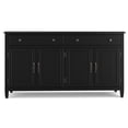 thumbnail image 2 of Simpli Home Connaught 67 inch Wide Solid Wood Traditional Large Sideboard Buffet Storage Cabinet in Black, 2 of 12