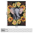 thumbnail image 4 of HENGT Cute Elephant Sunflower Blanket Elephant Gifts for Women Girls Super Warm Soft Cozy Elephant Animal Plush Throw Blanket Fuzzy Bedding Stuff Blanket for Kids Adults Bed Decor, 4 of 6