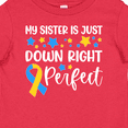 thumbnail image 4 of Inktastic My Sister is Just Down Right Perfect Down Syndrome Awareness Ribbon Boys or Girls Baby T-Shirt, 4 of 5