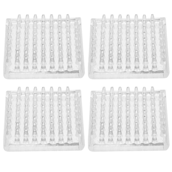 HOMEMAXS 4 Pcs Anti-mobile Foot Pad Carpet Savers Gripper Area Rugs Outdoor Couches Office Transparent