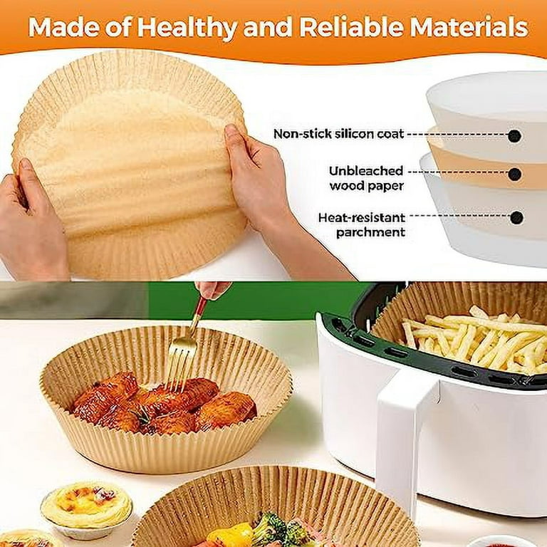 Air Fryer Paper Liner Disposable,100pcs Square Liners For Air Fryer, Grease  And Water Proof Non Stick Basket Parchment Paper