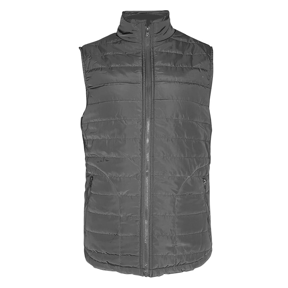 Men's Vest Full Zip Puffer Lightweight Polyester Winter Quilted Jacket