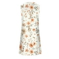 thumbnail image 5 of Viikei Spring Dresses for Women 2025,Ladies Summer Fashion Printed Sleeveless Round Neck Pleated Dress, 5 of 6