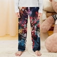 thumbnail image 2 of Demon Slayer Pajama Pants Long Sleep Pants Soft Elastic Waist PJ Bottoms Lounge Pants, 2 of 7