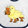 thumbnail image 4 of Inktastic Easter Duck Triceratops Boys or Girls Baby Bib, 4 of 4