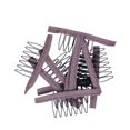 thumbnail image 4 of 24 Pcs/Lot Wig Accessories Kit - Steel Clips with Cloth Combs for Hairpiece Caps and Wig Making (Brown), 4 of 5