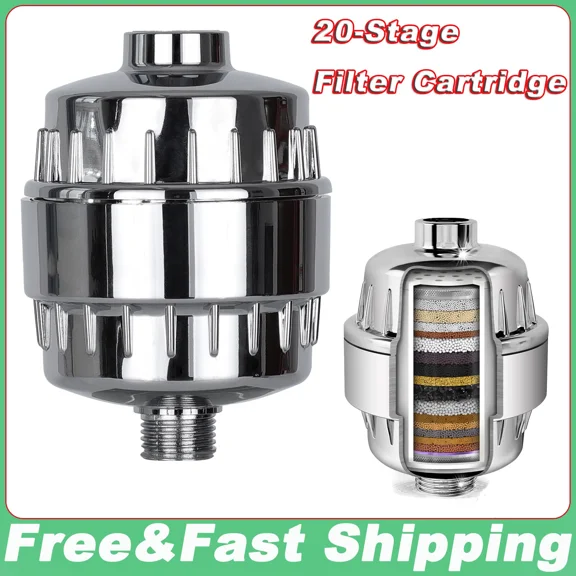 Upgraded 20 Stage Shower Head Filter Purifier With Filter For Hard Water Us