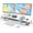 White., variant on Dual Monitor Stand, Monitor Stands Riser for 2 Monitors, 42.5 Inch Wood Desk Shelf with Storage Organizer and Cable Management for Office Desk Accessories
