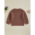 thumbnail image 4 of Suealasg Baby Girl Knit Sweater Long Sleeve Bowknot Embroidery Chunky Pullover Sweater 6M 1T 2T 3T Toddler Girl Fall Winter Warm Sweater Top, 4 of 7
