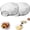 2pcs, variant on Glass Shell-Shaped Dumpling Plate, Glass Shell Dumpling Tray with Sauce Plate Snack Dessert, Dumplings Storage for Home Kitchen Use and Weddings,2pcs