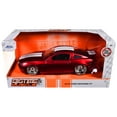 thumbnail image 5 of 2010 Ford Mustang GT Red Metallic with White Stripes "Bigtime Muscle" Series 1/24 Diecast Model Car by Jada, 5 of 5