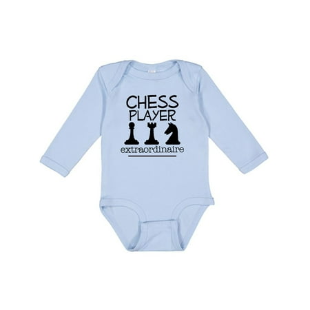 

Inktastic Chess Player Game Gifts Gift Baby Boy or Baby Girl Long Sleeve Bodysuit