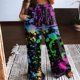 thumbnail image 2 of Pantalones de Pijama Cómodos Para Mujer, Pantalones de Yoga de Pierna Ancha, Pantalones Sueltos Con Estampado Floral de Mariposa, Pantalones Casuales Para Correr Odeerbi ODB-6, 2 of 5