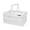 white, variant on Foldable Storage Basket with Handles, Collapsible Crate Organizer for Home, Office, Car, Pink