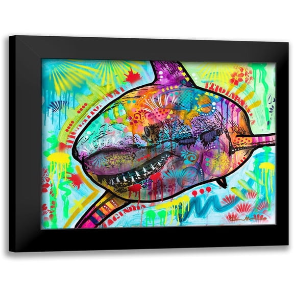 Dean Russo Collection 14x12 Black Modern Framed Museum Art Print Titled - Shark 2