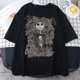 thumbnail image 1 of Camiseta de Disney con estampado de pesadilla antes de Navidad para mujer, ropa de calle gótica de manga corta, camiseta holgada Retro gótica Unisex Y2K, 1 of 4