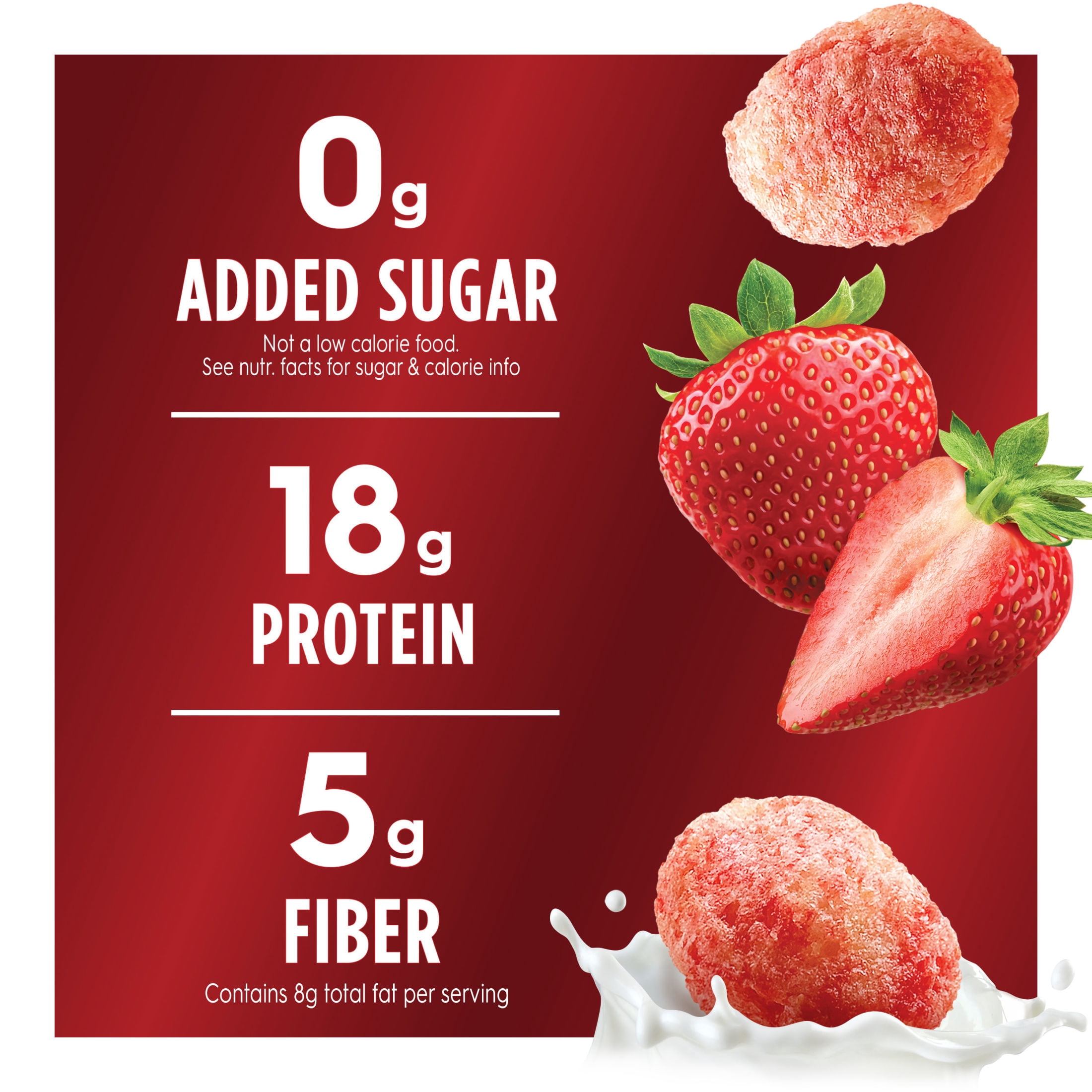 Kellogg's Special K Plus Strawberry Creme High Protein Zero Added Sugar Cereal, Protein Breakfast, 8.1 oz