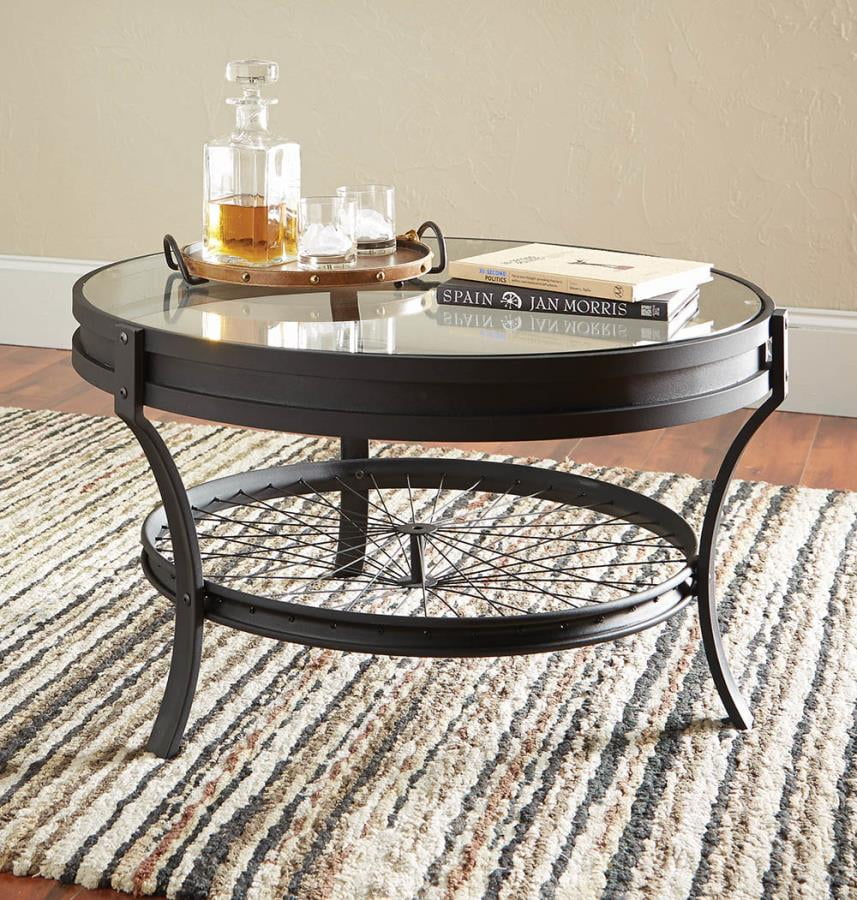 Featured image of post Black Metal And Glass Coffee Table - Sculptural coffee table in black lacquered linen and glass, 1970s.