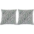 thumbnail image 4 of Weave Pattern Teal and Gray Decorative Throw Pillowcase (18"x18" Set of 2), 4 of 4