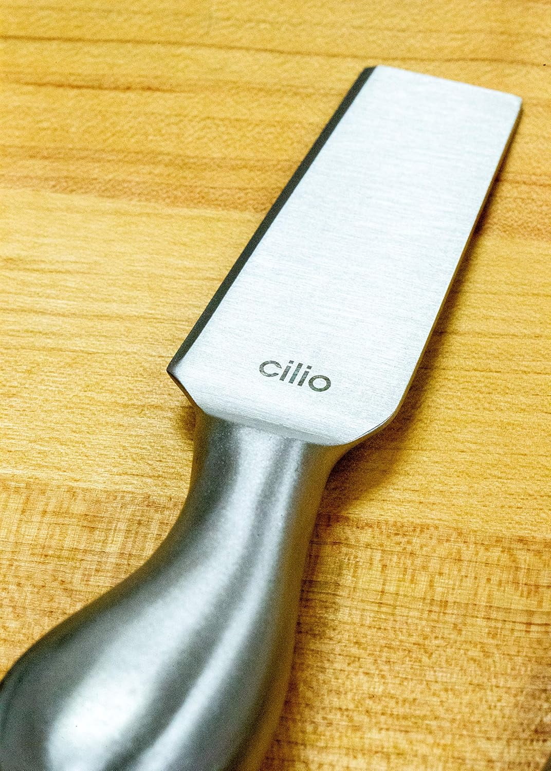 Cilio Piave Brushed Stainless Steel Cheese Knife Set 4 Pieces with Wooden Box