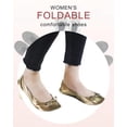 thumbnail image 3 of GUDGUDEE Women's Ballet Flat Shoes Foldable Portable Travel Roll Up Slippe, 3 of 6