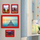thumbnail image 4 of Adhesivo para marco de pared de fotos, marco de fotos de PVC de 2 capas, adhesivo extraíble para arte fotográfico para sala de estar, refrigerador, rojo, 7 " kenally LF0072-11B, 4 of 6