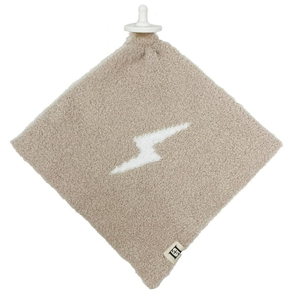 Manta de Apego Baby Lovey Leaps + Legends Suave de Peluche 25x25 cm Beige/Blanco